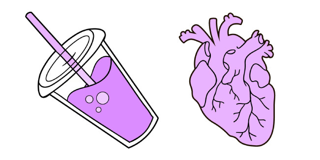 VSCO Girl Drink and Heart