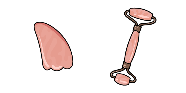 VSCO Girl Face Scraper Gouache and Roller Massager