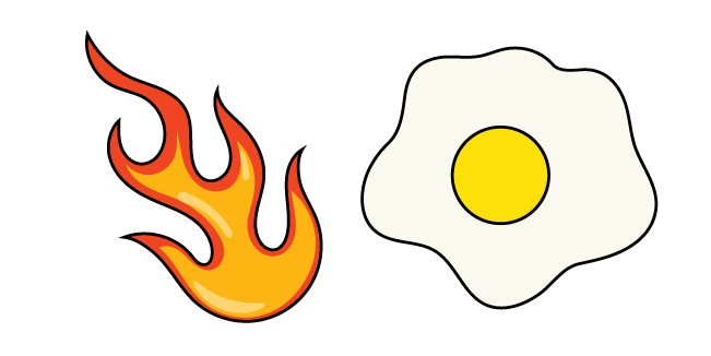 VSCO Girl Fire and Sunny-Side Up Fried Egg