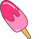 VSCO Girl Fruit Ice Cream and Bow  pointer