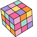 VSCO Girl Game Box and Rubik's Cube cursor