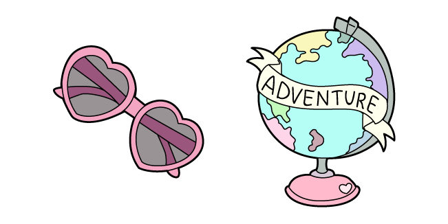 VSCO Girl Globe and Sunglasses