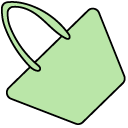 VSCO Girl Green Handbags pointer