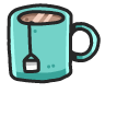 VSCO Girl Green Mug and White Cat pointer