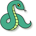 VSCO Girl Green Snake cursor