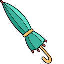 VSCO Girl Green Umbrella and Hat pointer