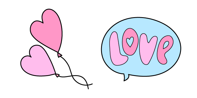 VSCO Girl Heart Balloons and Love