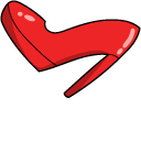 VSCO Girl Heels and Red Lips pointer