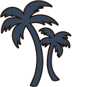 VSCO Girl Hibiscus and Palms cursor