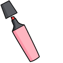 VSCO Girl Highlighter Pen and Tape pointer