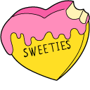 VSCO Girl Ice Cream and Candy Heart cursor