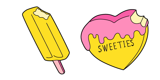 VSCO Girl Ice Cream and Candy Heart