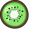 VSCO Girl Kiwi and Ice Cream cursor