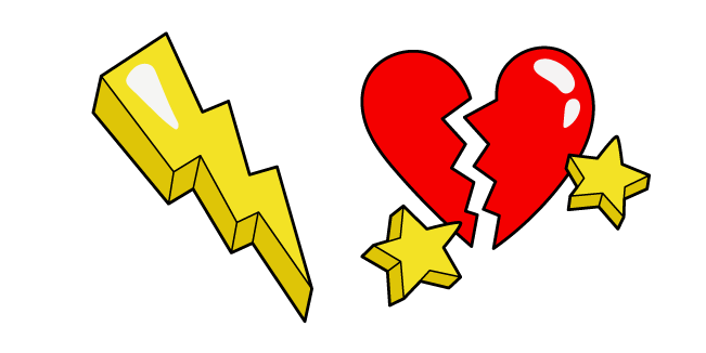 VSCO Girl Lightning and Broken Heart