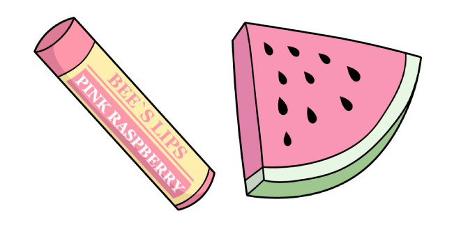 VSCO Girl Lip Balm and Watermelon