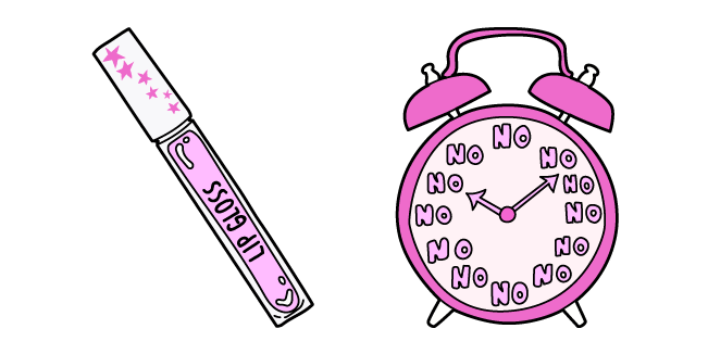 VSCO Girl Lip Gloss and Alarm Clock