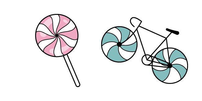 VSCO Girl Lollipop and Bicycle