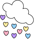 VSCO Girl Love Rain and Heart pointer