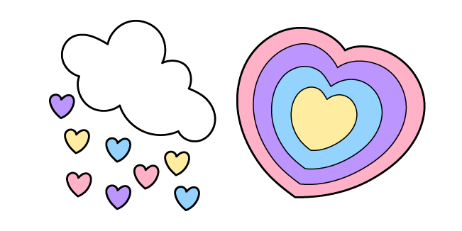 VSCO Girl Love Rain and Heart