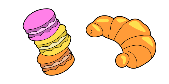 VSCO Girl Macarons and Croissant