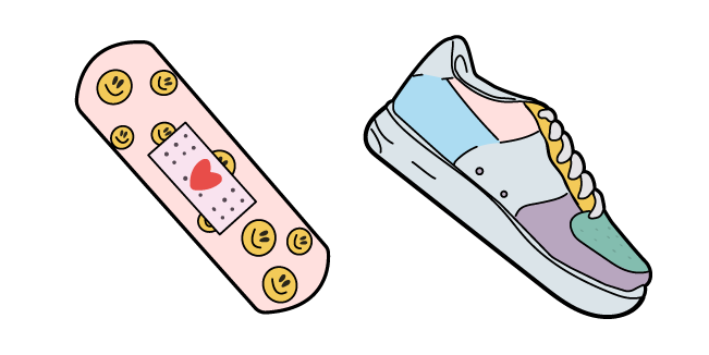 VSCO Girl Medicine Patch and Sneakers