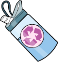 VSCO Girl Metal Straws and Recycle Bottle cursor