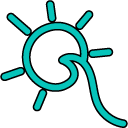 VSCO Girl Monstera and Wave Sun cursor