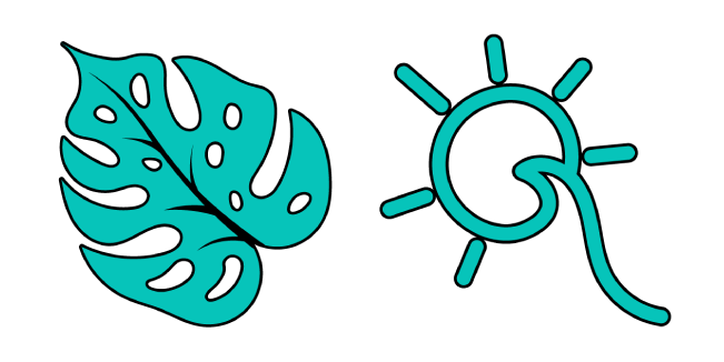 VSCO Girl Monstera and Wave Sun