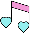 VSCO Girl Musical Notes cursor