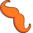 VSCO Girl Mustache and Orange Juice pointer