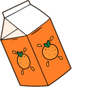 VSCO Girl Mustache and Orange Juice cursor