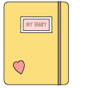 VSCO Girl My Diary and Pencil cursor