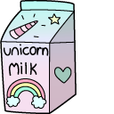 VSCO Girl Narwhal and Unicorn Milk cursor