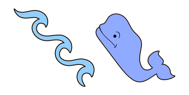 VSCO Girl Ocean Waves and Whale