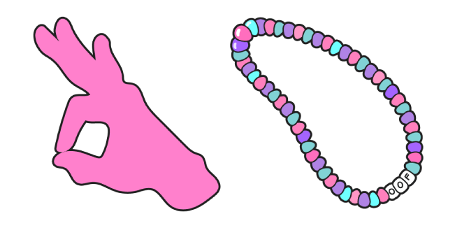 VSCO Girl OK Hand and Bracelet