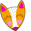 VSCO Girl Orange Fox and Smile pointer