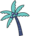 VSCO Girl Palm Tree and Watermelon pointer