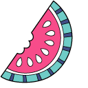 VSCO Girl Palm Tree and Watermelon cursor