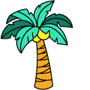 VSCO Girl Parasol and Palm Tree cursor