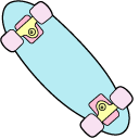 VSCO Girl Penny Board and Alarm Clock pointer