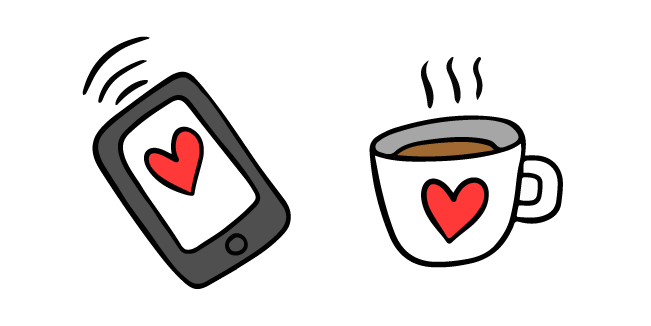 VSCO Girl Phone and Cup with Heart