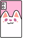VSCO Girl Phone with a Kitty Case cursor