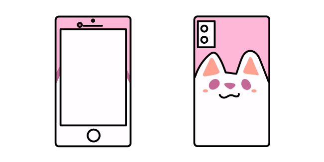 VSCO Girl Phone with a Kitty Case