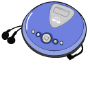 VSCO Girl Pink and Blue Portable CD Players cursor