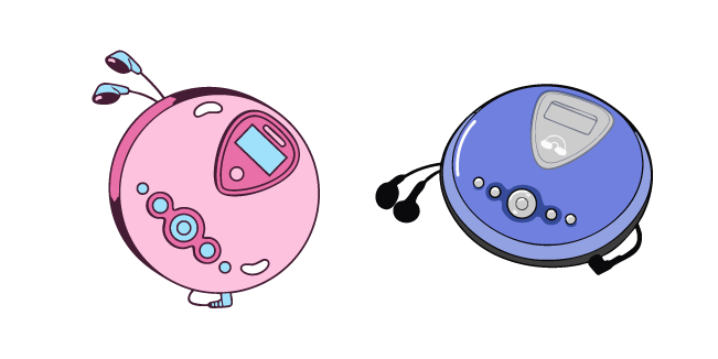 VSCO Girl Pink and Blue Portable CD Players