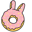 VSCO Girl Pink and Brown Easter Donuts cursor