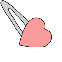 VSCO Girl Pink and Teal Hairpins pointer