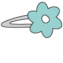 VSCO Girl Pink and Teal Hairpins cursor