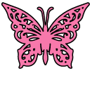 VSCO Girl Pink Butterflies cursor