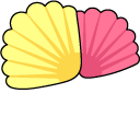 VSCO Girl Pink Coral and Shells cursor